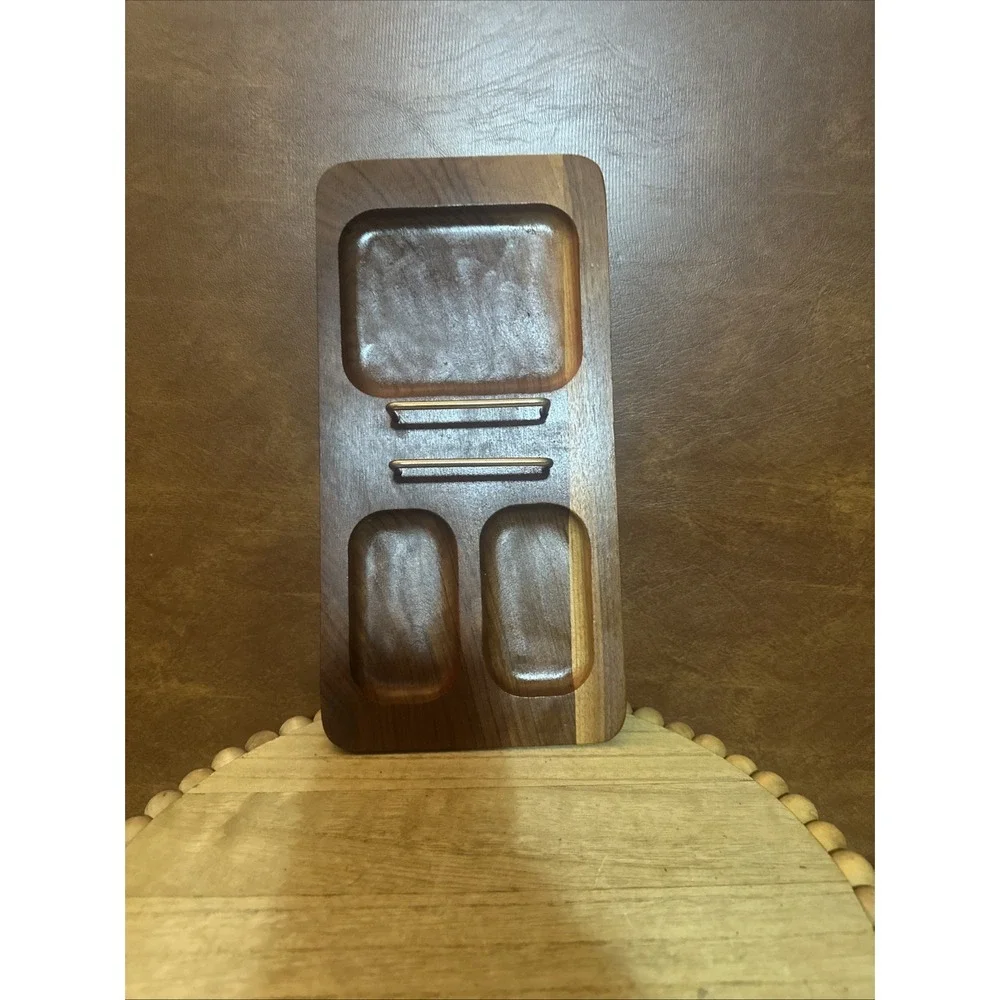 Vintage Wooden Desk Valet, Single Tier Valet for Desk or Dresser MCM